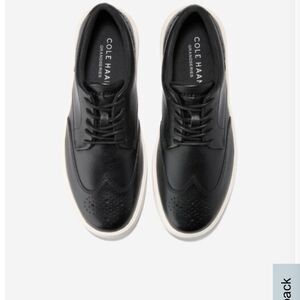 Cole Haan Black Leather Wingtip Sneakers 10.5M